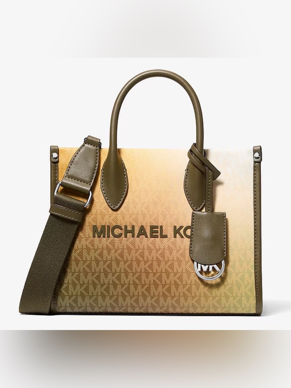 Michael Kors MIRELLA Small Tote Bag in Brown & Tan NWT
